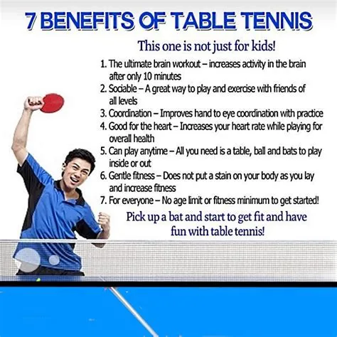 What is the health benefit of table tennis