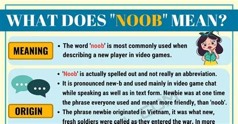 What is new slang for noob