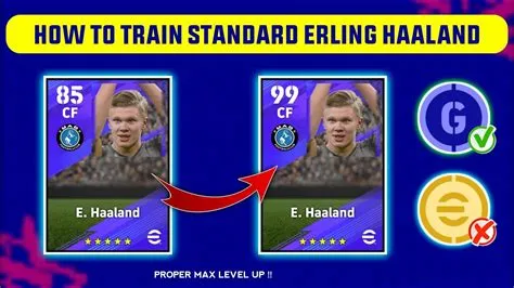 What is the max rating for haaland in efootball 2023