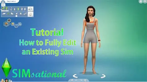 Can you edit adopted sims