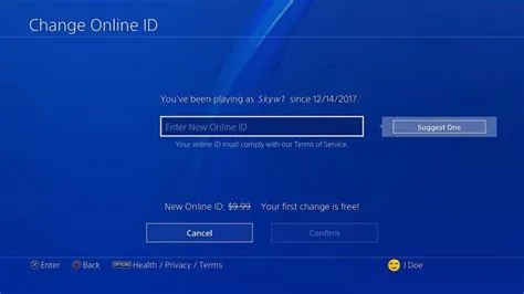 When did psn allow name change