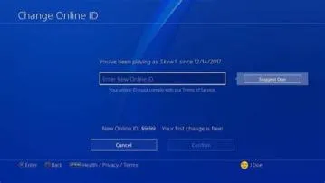 When did psn allow name change?