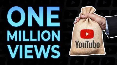 How much does youtube pay for 1 million views