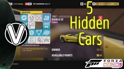 How many hidden cars are there in forza horizon 5