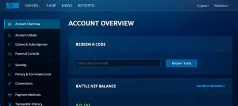 Can you transfer battle net balance to another account