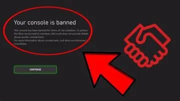 Can an xbox console get banned?