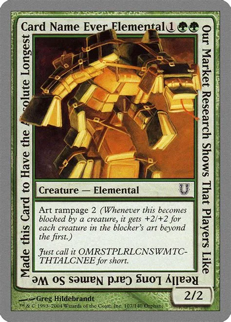 What is the longest card effect in magic the gathering