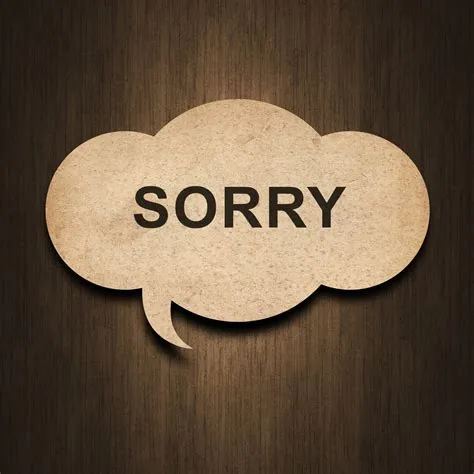 Why is it ok to say sorry