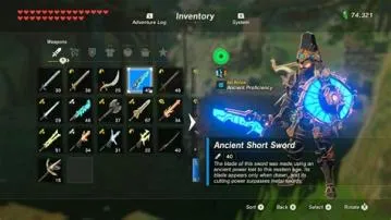 How do you store more weapons in zelda?