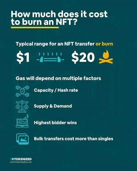 How much does it cost to burn an nft