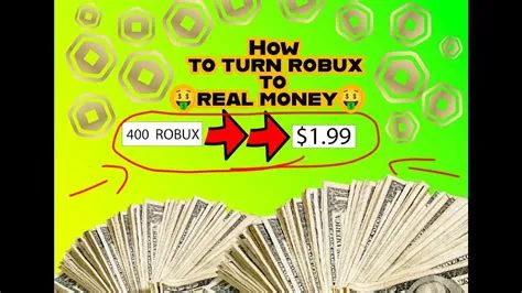 Can i turn robux into real money