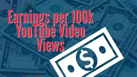 How much is 100k youtube views in money