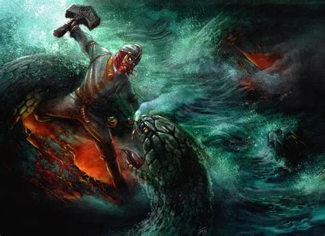 Does jörmungandr fight thor