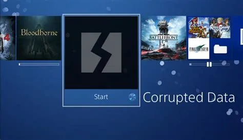 What does corrupted data mean on playstation