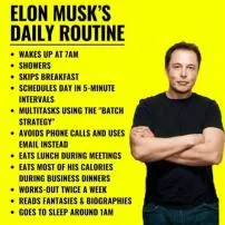 What is elon musks daily routine?