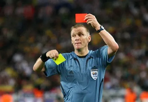 Can a referee give a red card after the game