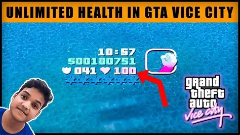 How to get unlimited health in gta vice city