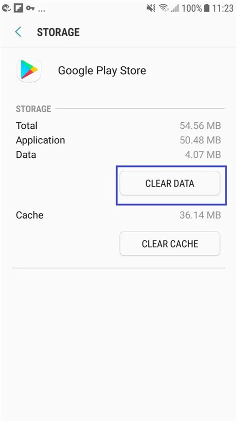 Will clearing google play data delete apps