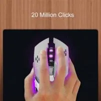 How many years is 20 million clicks for a mouse?