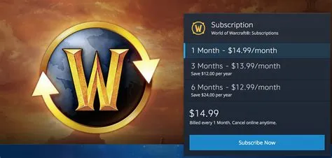 Does wow charge monthly