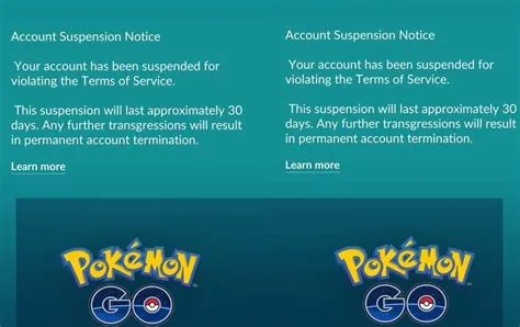 Can your pokémon go account be banned