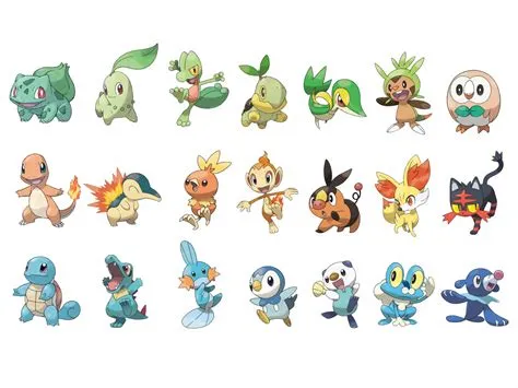 What are the new pokémon starter types