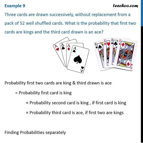 What is the probability of drawing a king or queen from a pack of 52 cards