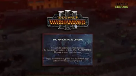 Can you play warhammer 3 offline