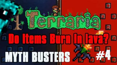 Do coins burn in lava terraria