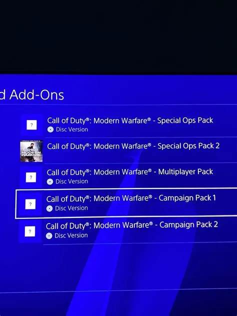 How do i install mw campaign on ps4