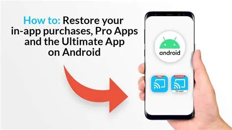 Can i restore purchases from app store on android