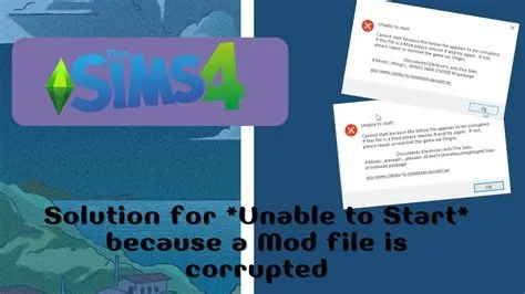 How do i know if my sims 4 mod is corrupted