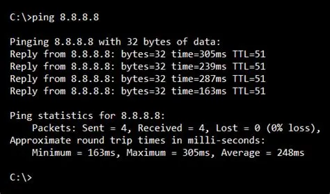 What does ping 8.8 8.8 t mean