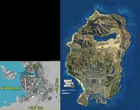 Which map is bigger gta 5 or cyberpunk