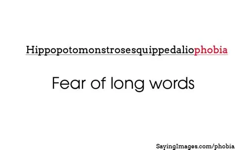 What is the 2nd longest phobia word