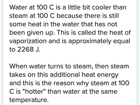 Why is steam at 100c is better than water at 100c