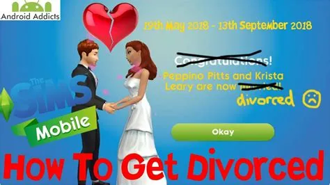 Can you divorce a sim in sims freeplay