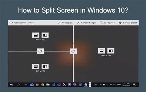 How do i set my screen to split