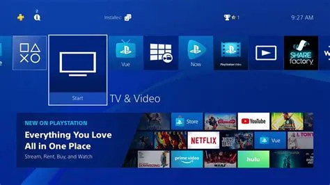 How do i start my ps4 on my tv