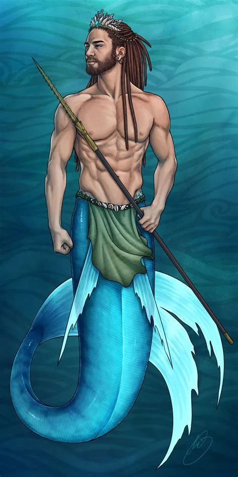 What does a male mermaid look like