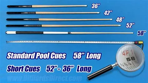 What is the standard pub pool cue size