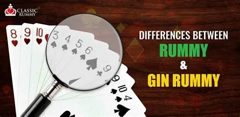 What is the difference between gin gin rummy and rummy