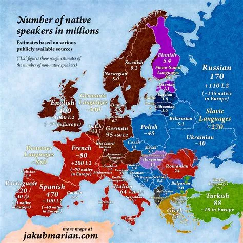 How many languages are spoken in europe