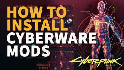 How do i install cyberware mods from my inventory