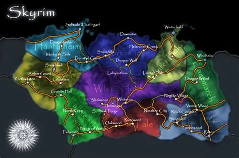 How big is the skyrim map in km