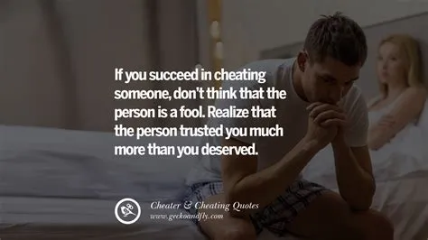 Do cheaters feel sorry