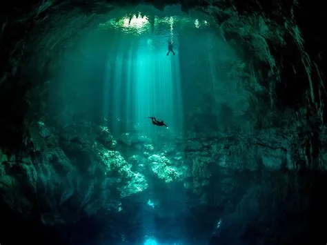 Where are underwater caves located