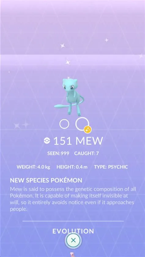 Can you only get one mew in pokemon go