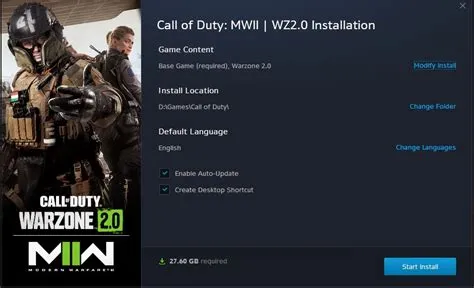 How many gb is warzone 2.0 ps5 install