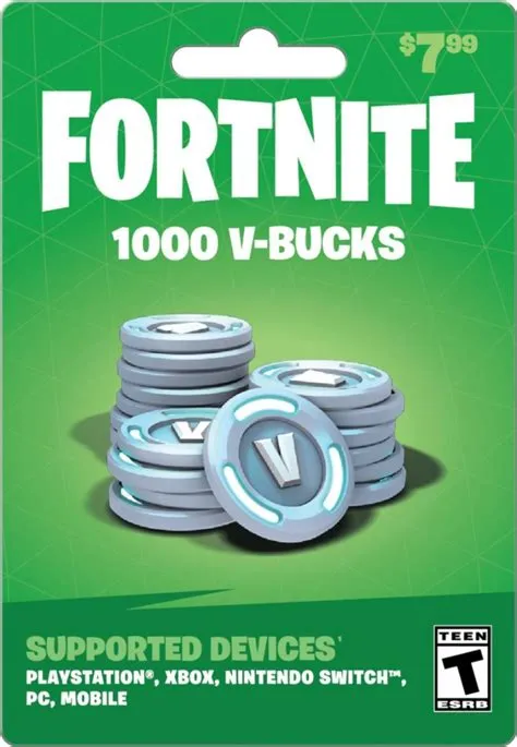 How many dollars is 1000 v-bucks